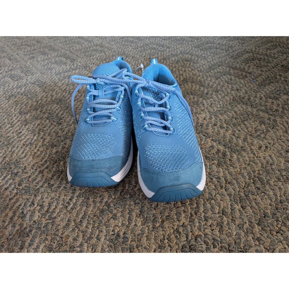 Orthofeet 984 Coral Blue Stretch Knit Walking Shoes Womens 11.5 D Wide Comfort - Picture 3 of 8